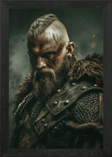 Listing image for Angry Viking Framed Wall Art Poster Canvas Print Picture