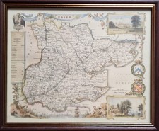 Listing image for Framed Antique Style Essex England Map Vintage County Map Wall Art Cartography