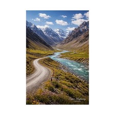 Listing image for Pamir Mountains Poster, Pamir Highway Poster | Travel Souvenir, Wall Art