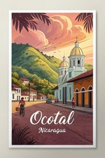 Listing image for Breathtaking Ocotal Nicaragua Vintage-Style Travel Poster Art Print A1-A4 Poster