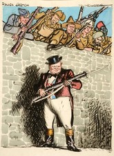 Listing image for Back to the Wall Churchill Poster Vintage WWII Quote Art Print British History