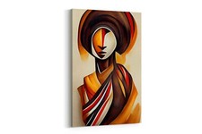 Listing image for Essence of Heritage African Art Tribal Woman Portrait Canvas Art Wall Decor