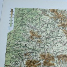 Listing image for 1993: Map of Romania Physical GP #50 atlas old gift for friends vintage print