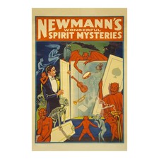 Listing image for 1911 Newmann Spirit Mysteries Poster Spiritualism Mentalist Vaudeville Theater