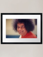 Listing image for Sathya Sai Baba Straight Looking Fr Framed Wall Art Poster Canvas Print Picture