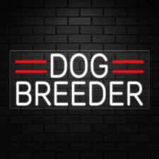 Listing image for Dog Breeder Sign for Window/Wall Displays | LED Flex Neon | 32"W x 13"H x 1"D
