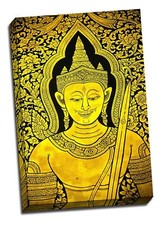 Listing image for Buddha Mural Of Ramayana In Thai Temple Canvas Print Wall Art 30x20"