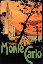 Listing image for MONTE CARLO MONACO FASHION PEOPLE CASINO LUXURY TRAVEL VINTAGE POSTER REPRO