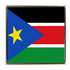 Listing image for South Sudan Silver Colour Square Badge With A Velveteen Bag