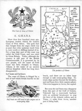 Listing image for GHANA MAP / THE PRODUCTS OF GHANA c 1965 ILLUSTRATION PRINT