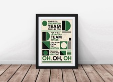 Listing image for Glasgow Celtic Football Song Lyrics Print Wall Art Poster Framed/Unframed