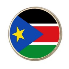 Listing image for South Sudan Silver Colour Round Badge With A Velveteen Bag