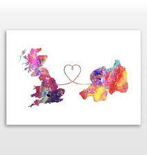 Listing image for Britain & Rwanda Watercolour Travel Print