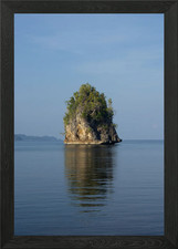 Listing image for Island reflection in sea Framed Wall Art Poster Canvas Print Picture