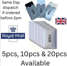Listing image for RFID Blocking Card Sleeve-Secure Credit/Debit Card Holder Anti Theft 5/10/20 UK