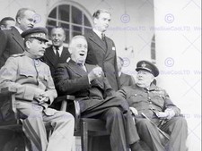 Listing image for Vintage Photography War Wwii Tehran Stalin Roosevelt Churchill Poster Cc7036