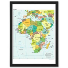 Listing image for Political Map 2012 Africa African Countries Framed A4 Wall Art Print