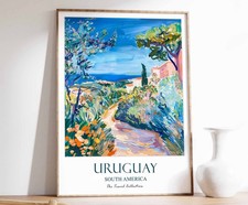 Listing image for 7 Uruguay Travel Poster, Uruguay Print, South America Travel Art, Tropical decor
