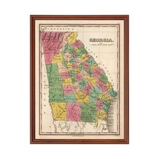 Listing image for Old Map of Georgia 1824 - Vintage Georgia Art