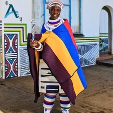 Listing image for Medium Authentic,Traditional, African Cultural Blanket-Ndebele tribal Throw
