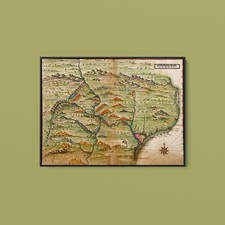 Listing image for Maps - Portuguese Map of Zambezia Mozambique and Surrounding Regions - Art Print