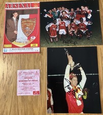 Listing image for Arsenal memorabilia -Champions 1991. Genuine Autograph Photo, Programme&ticket
