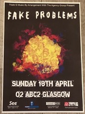 Listing image for FAKE PROBLEMS - Glasgow 2010 music band show tour memorabilia Concert gig poster