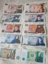 Listing image for Harry Potter Gringotts Banknotes Full Set 10 Novelty Polymer Memorabilia