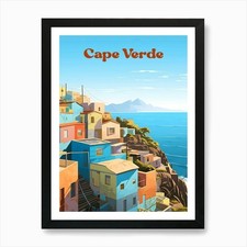 Listing image for Cape Verde Africa Coastal Modern Tr Framed Wall Art Poster Canvas Print Picture