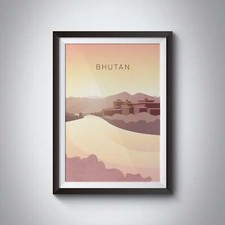 Listing image for Bhutan Minimal Travel Poster