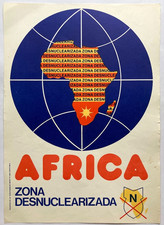 Listing image for Original Vintage Poster COLD WAR - AFRICA - NUCLEAR-WEAPON-FREE ZONE - 1980s