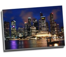 Listing image for Singapore Skyline Canvas Print Wall Art 30x20" A1