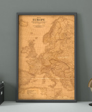 Listing image for Vintage Ancient Map of Europe Unframed Wall Art Poster Print Picture A4 A3