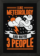 Listing image for I Like Meteorology Framed Wall Art Poster Canvas Print Picture