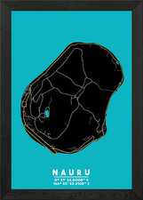 Listing image for Nauru Framed Wall Art Poster Canvas Print Picture