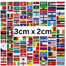 Listing image for National Country Flag Iron On Patch Embroidered Sew On Applique Mini Badge