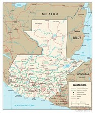 Listing image for Guatemala Road Highway Transportation Map Country Nation Poster Print