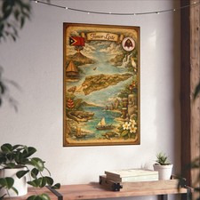 Listing image for Timor-Leste Map Poster | East Timor Travel Art