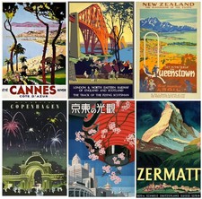 Listing image for VINTAGE TRAVEL POSTER PRINTS A2 / A3 / A4
