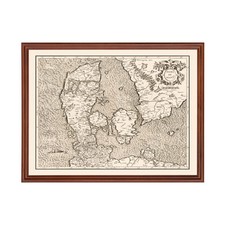 Listing image for Old Map of Denmark 1595 - Vintage Denmark Art Wall Decor