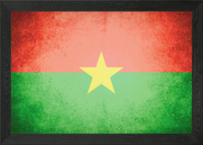 Listing image for Burkina Faso vintage flag Framed Wall Art Poster Canvas Print Picture