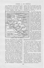 Listing image for LIBERIA & ITS PEOPLES MAP c 1920 OLD ILLUSTRATION PRINT