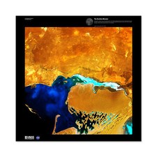 Listing image for Science Map Satellite Dardzha Turkmenistan Caspian Large Wall Art Print Square