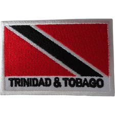 Listing image for Trinidad and Tobago Flag Patch Iron Sew On Clothes Caribbean Embroidered Badge