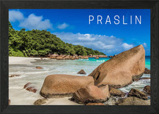 Listing image for Praslin Island Seychelles Framed Wall Art Poster Canvas Print Picture