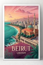 Listing image for Captivating Beirut Lebanon Travel Poster - Vibrant Cityscape Art Print A1-A4 Pos