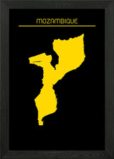 Listing image for Mozambique Map Gold Framed Wall Art Poster Canvas Print Picture