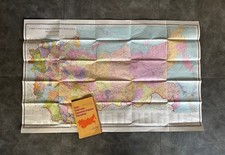 Listing image for Vintage USSR Map with Original Booklet Soviet Union Wall Map CCCP Cold War Decor