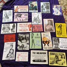 Listing image for 21 Rare Advertising Cards Soho London Red Phone Box Cards Late 80’s Early 90’s