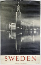 Listing image for Sweden - Original 1953 Stockholm Vintage Travel Poster
